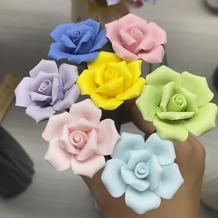 陶瓷陶瓷材料7朵素烧