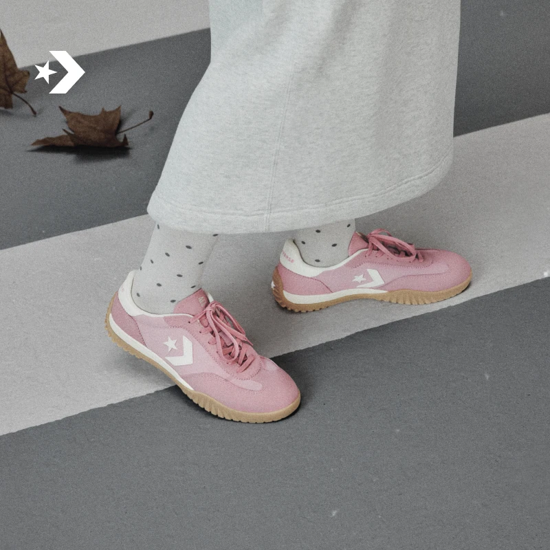 【德训鞋】匡威RunStarTrainer休闲流星复古运动鞋奶油粉A13362C