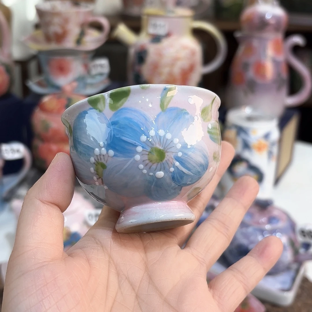 景德镇手绘高温釉下彩陶瓷茶具