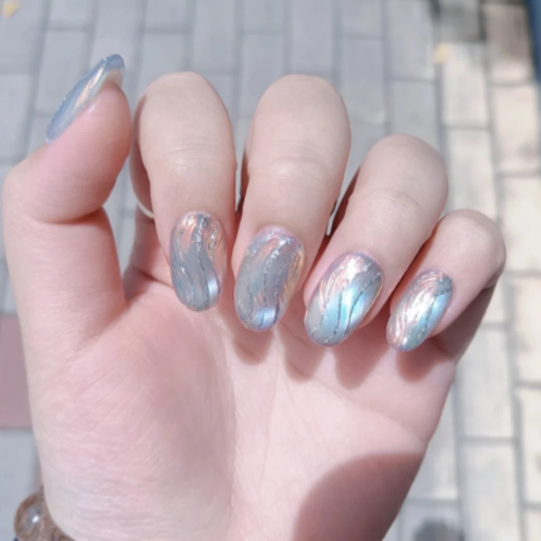 【人鱼的眼泪】纯手工穿戴甲默认瑕疵no退no换完美勿扰