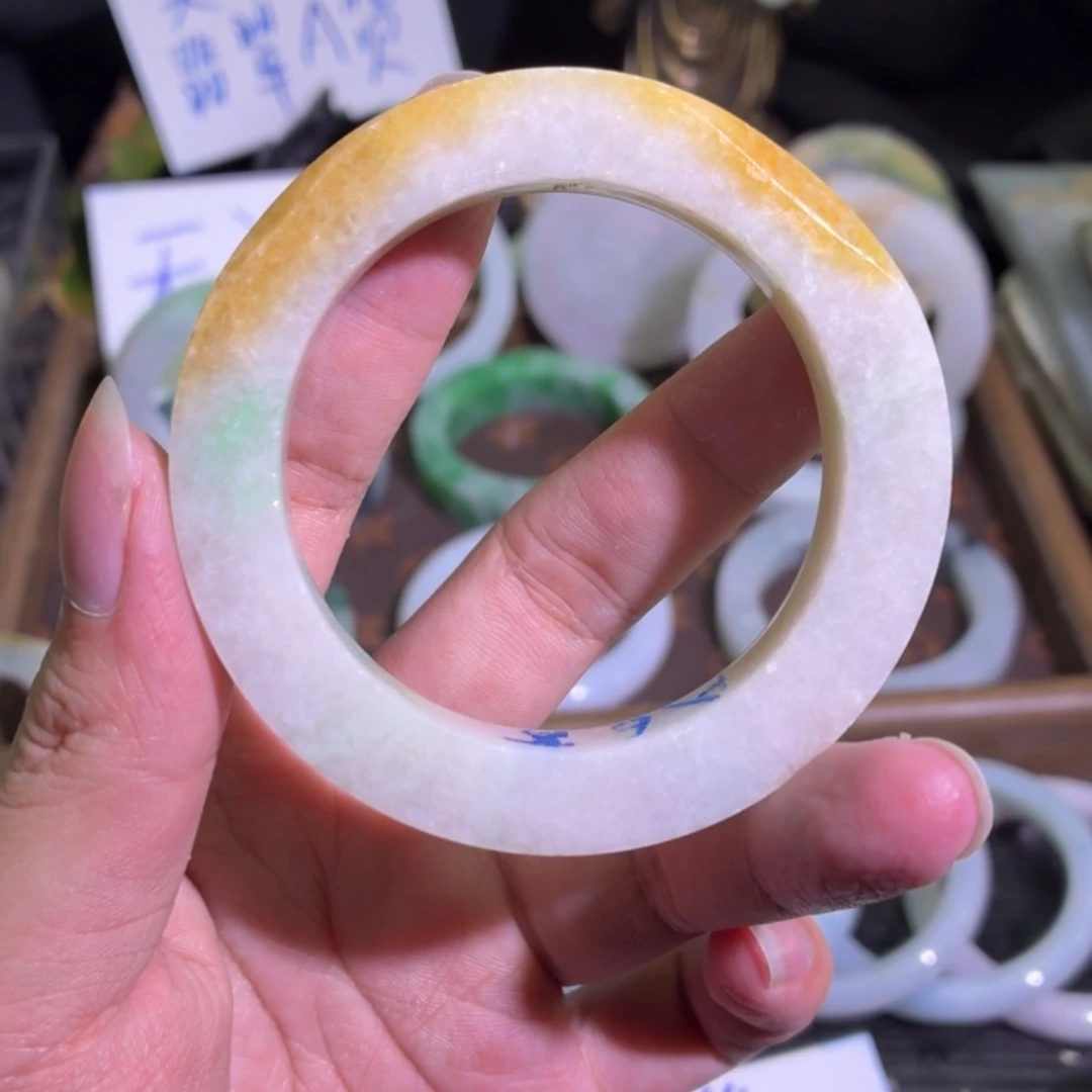 定制翡翠未镶嵌翡翠A货毛胚手镯定制