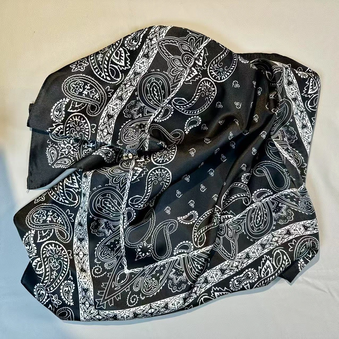 100新款百搭杭州丝绸丝巾70*70C-4049