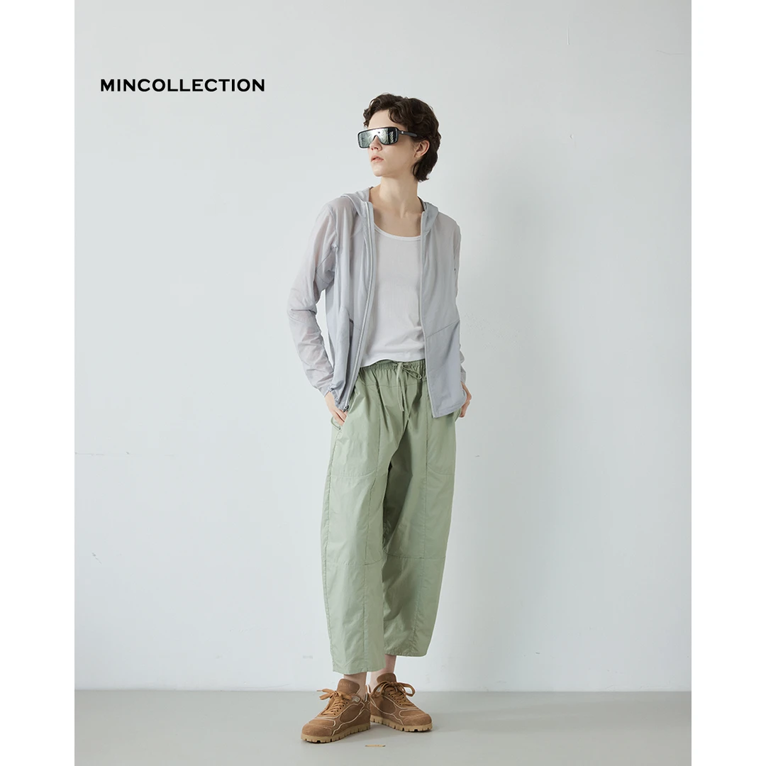 DE Mincollection氧气裤/高密棉立体显瘦松紧腰九分休闲裤55431