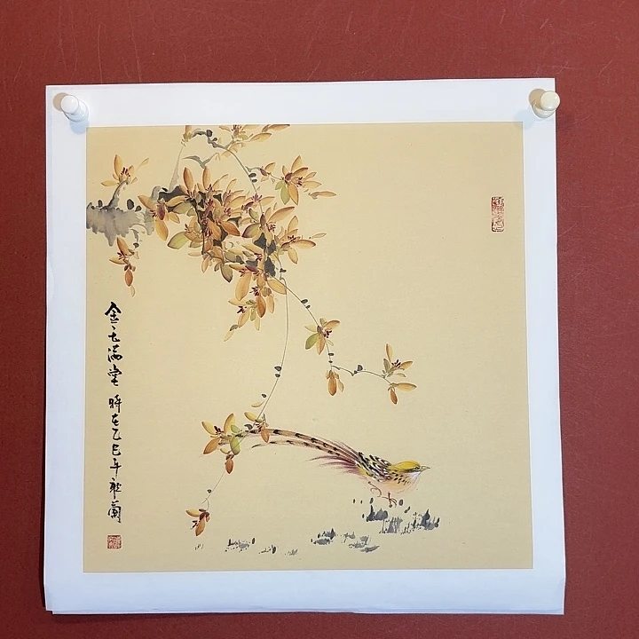 国画听兰老师花鸟