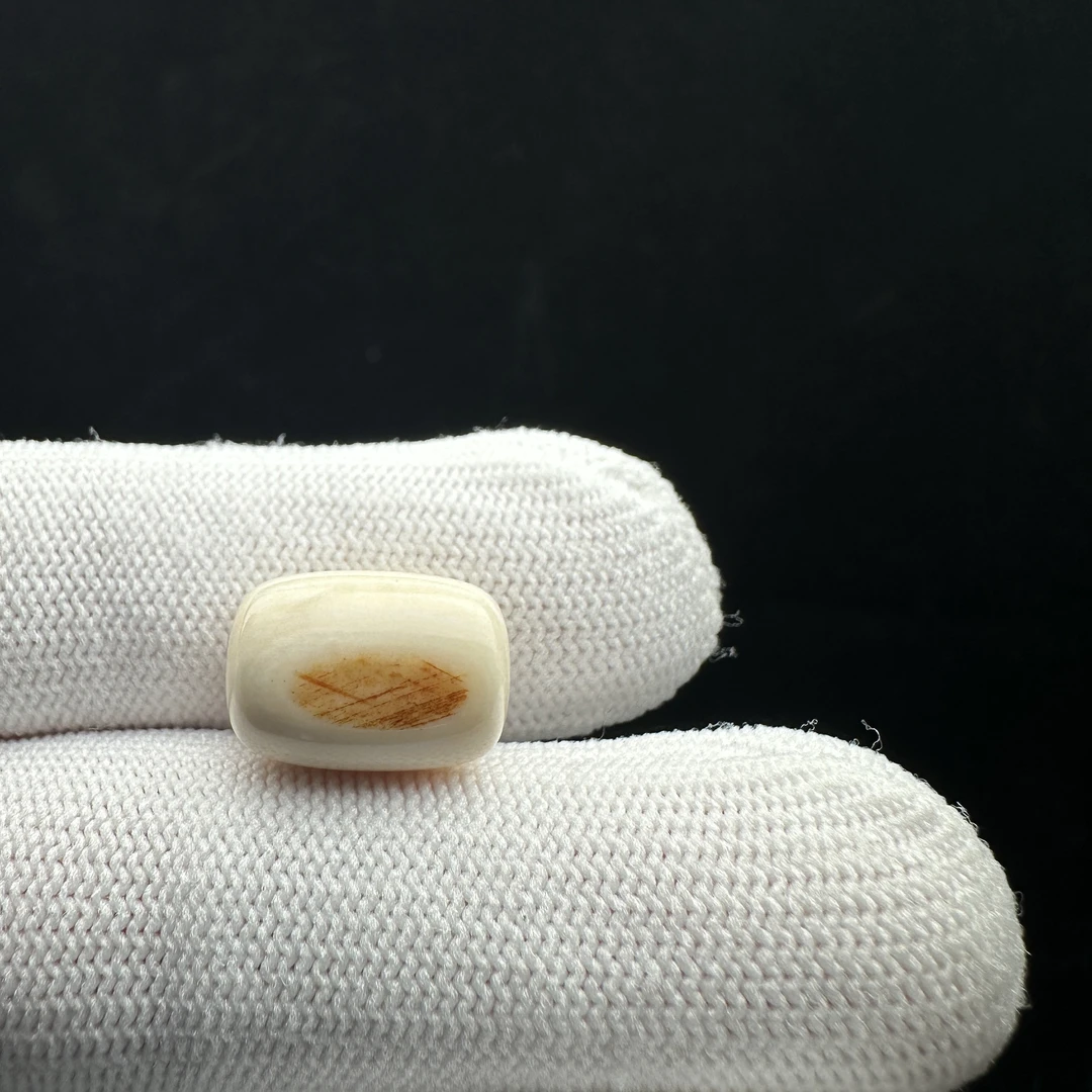 J2439天然猛犸牙 黄金皮桶珠10.4*14.9mm 一物一图 假一罚十