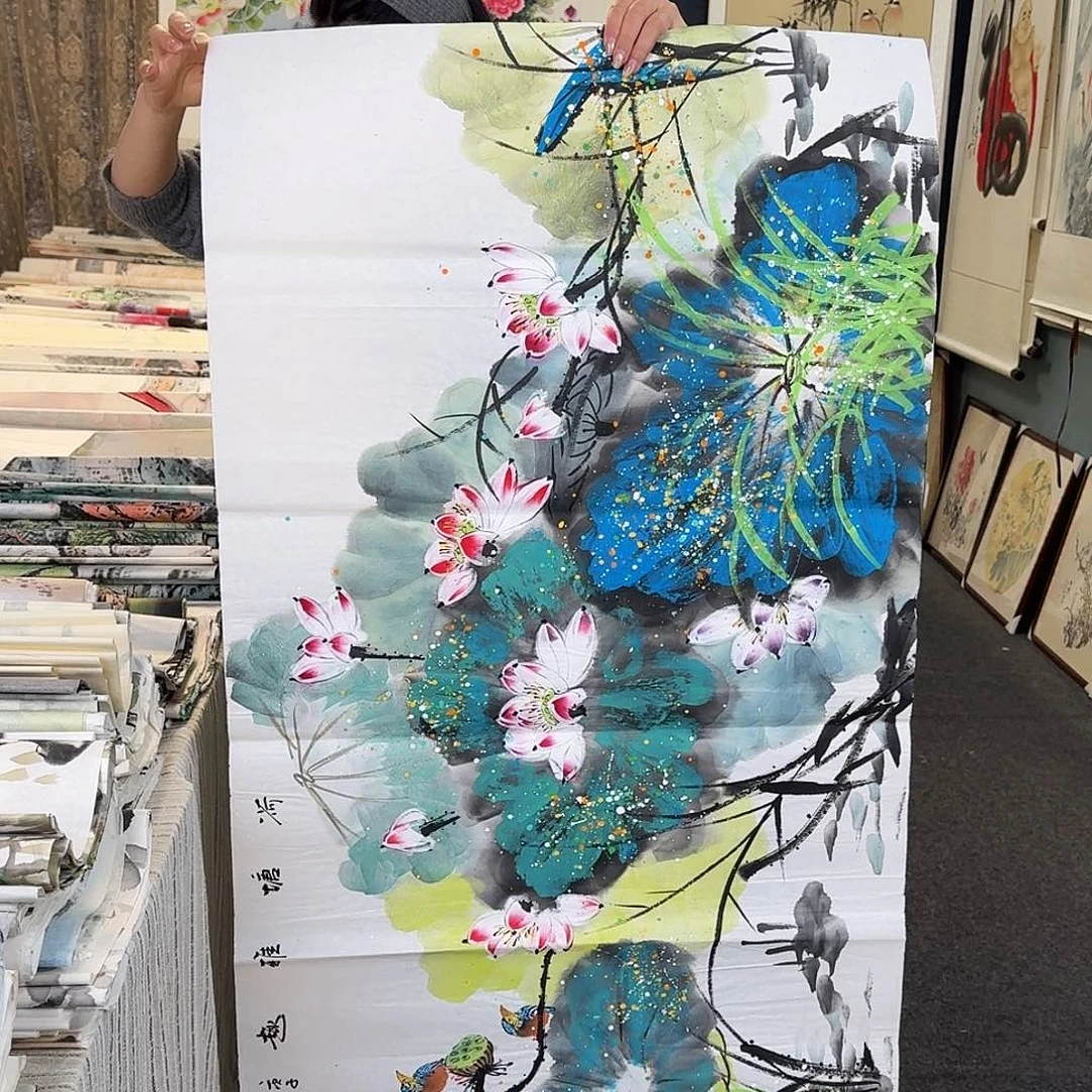 纯手绘国画作品好看四尺