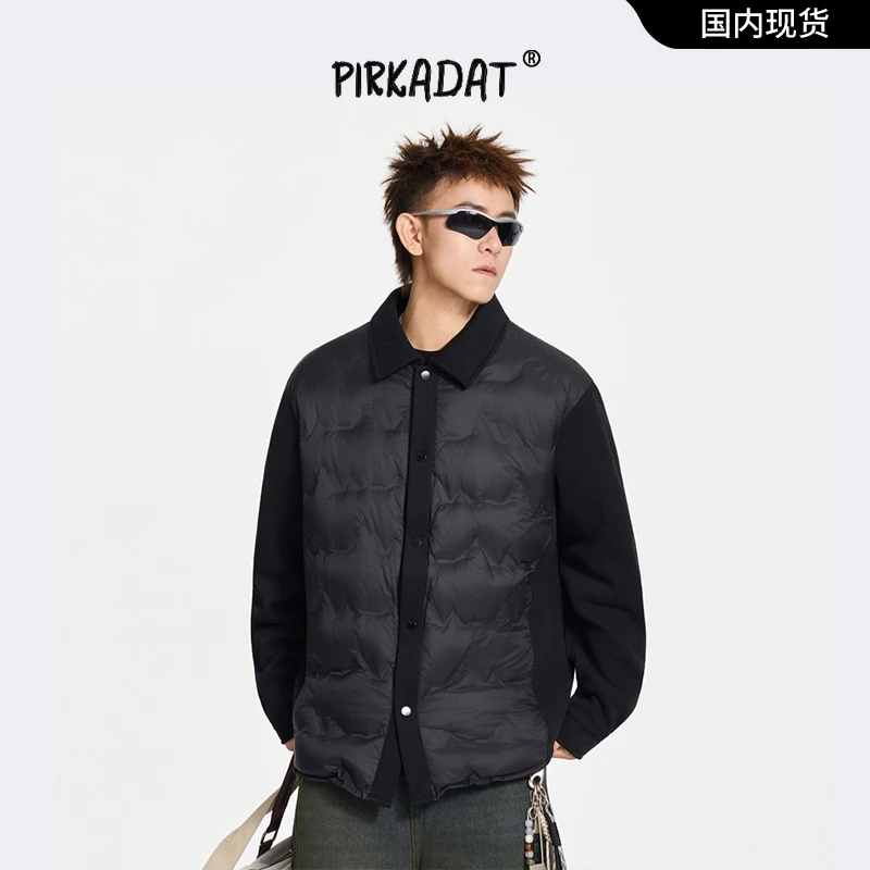 Pirkadat冬季轻薄羽绒服休闲百搭时尚上衣防风防寒男士外穿外套