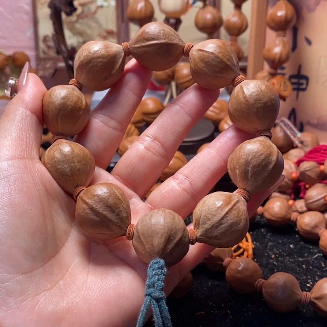 橄榄核手串/手链2.3原皮蜜桃铁盒