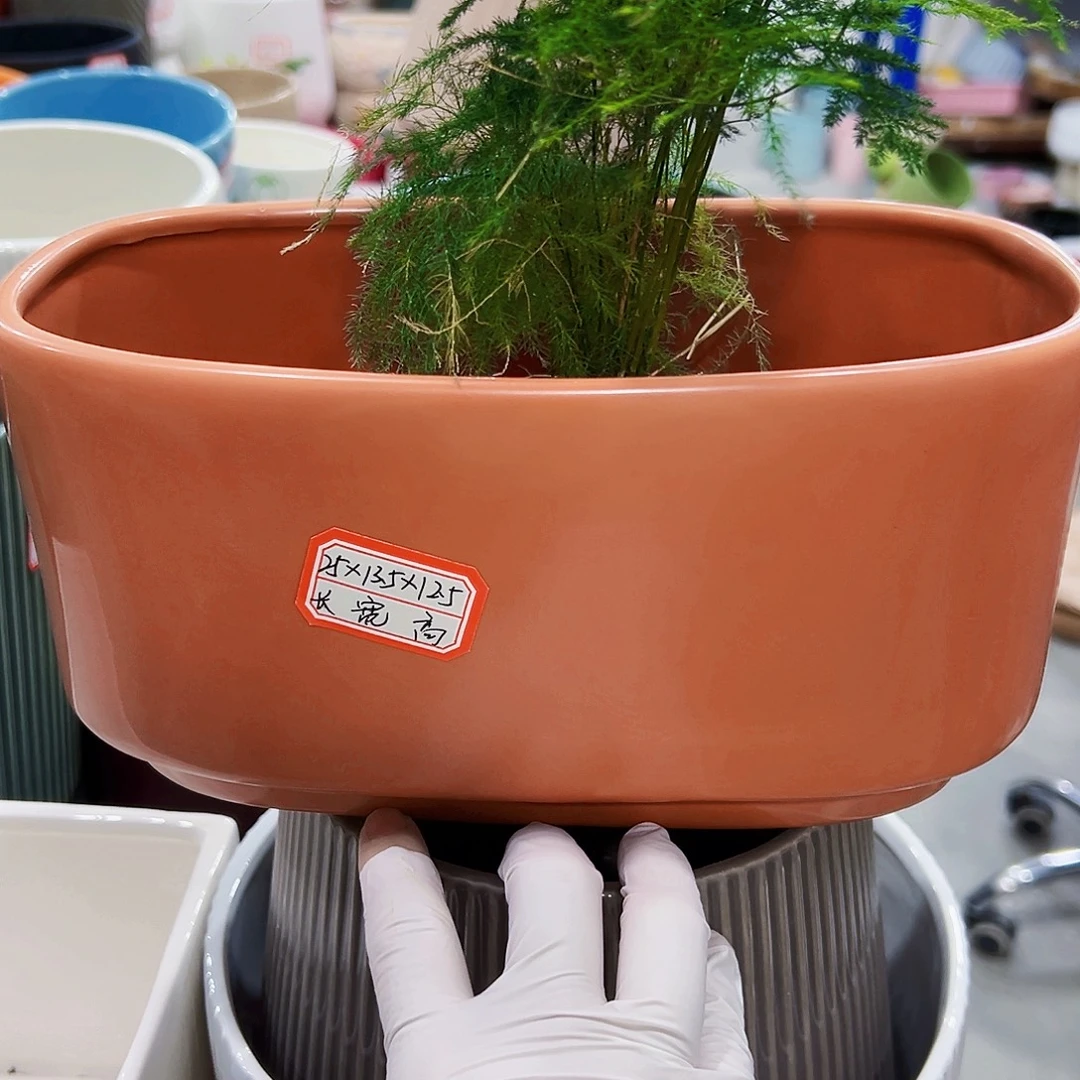 有孔外贸尾单陶瓷花盆凑单10米包邮