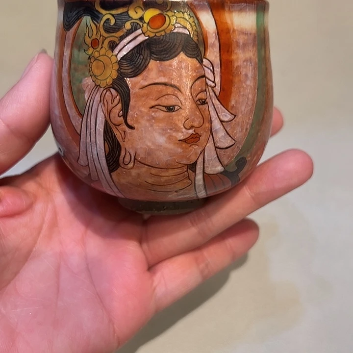志野烧加彩敦煌系列