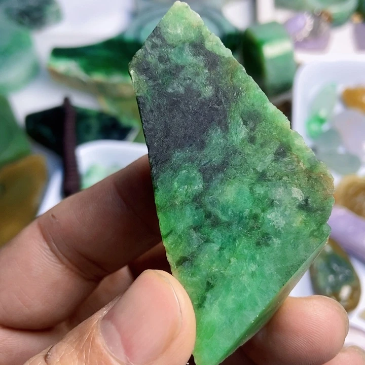 翡翠散珠天然翡翠A货挂件