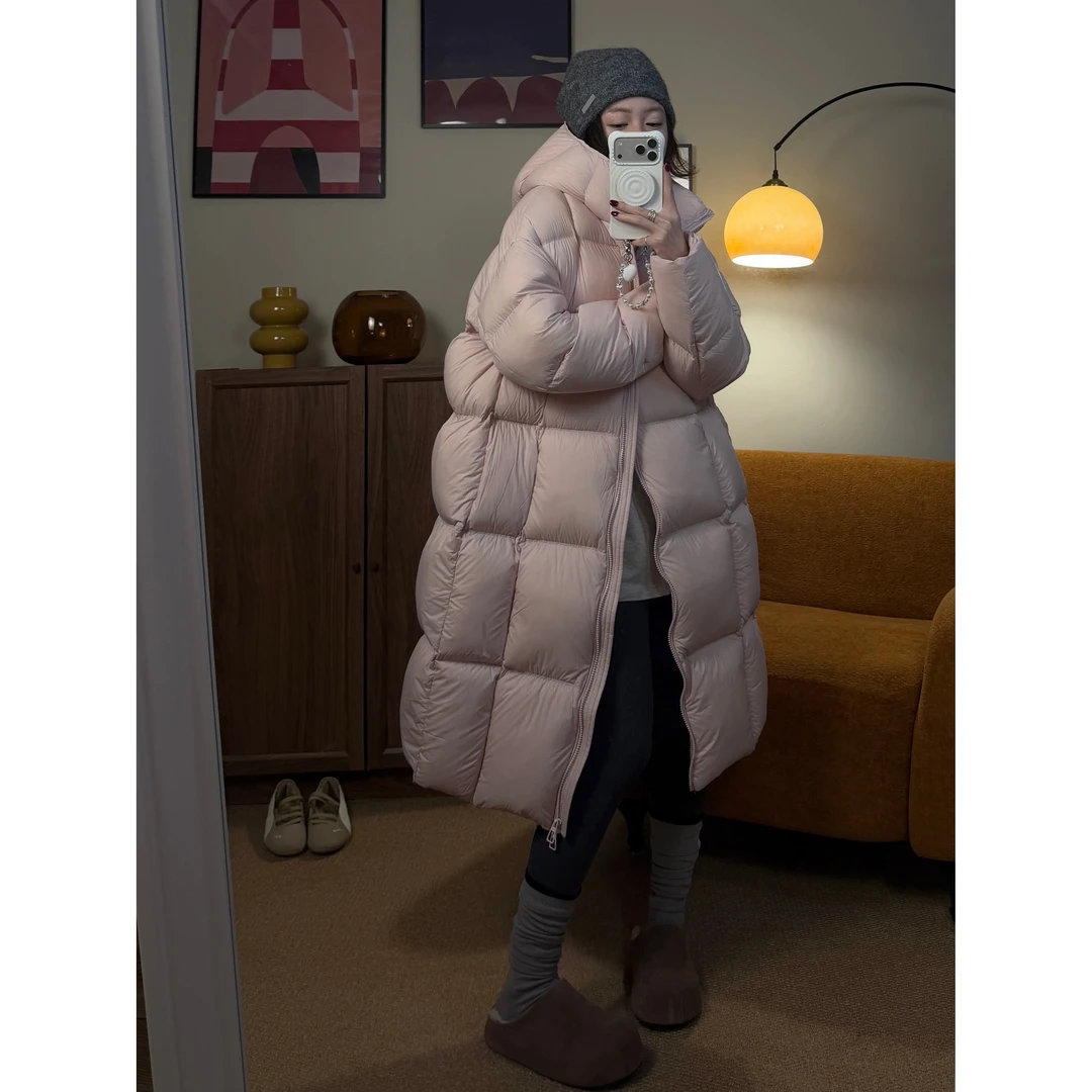 范范专属【韩系羽绒服出圈穿搭】95绒长款连帽加厚保暖宽松冬季9003