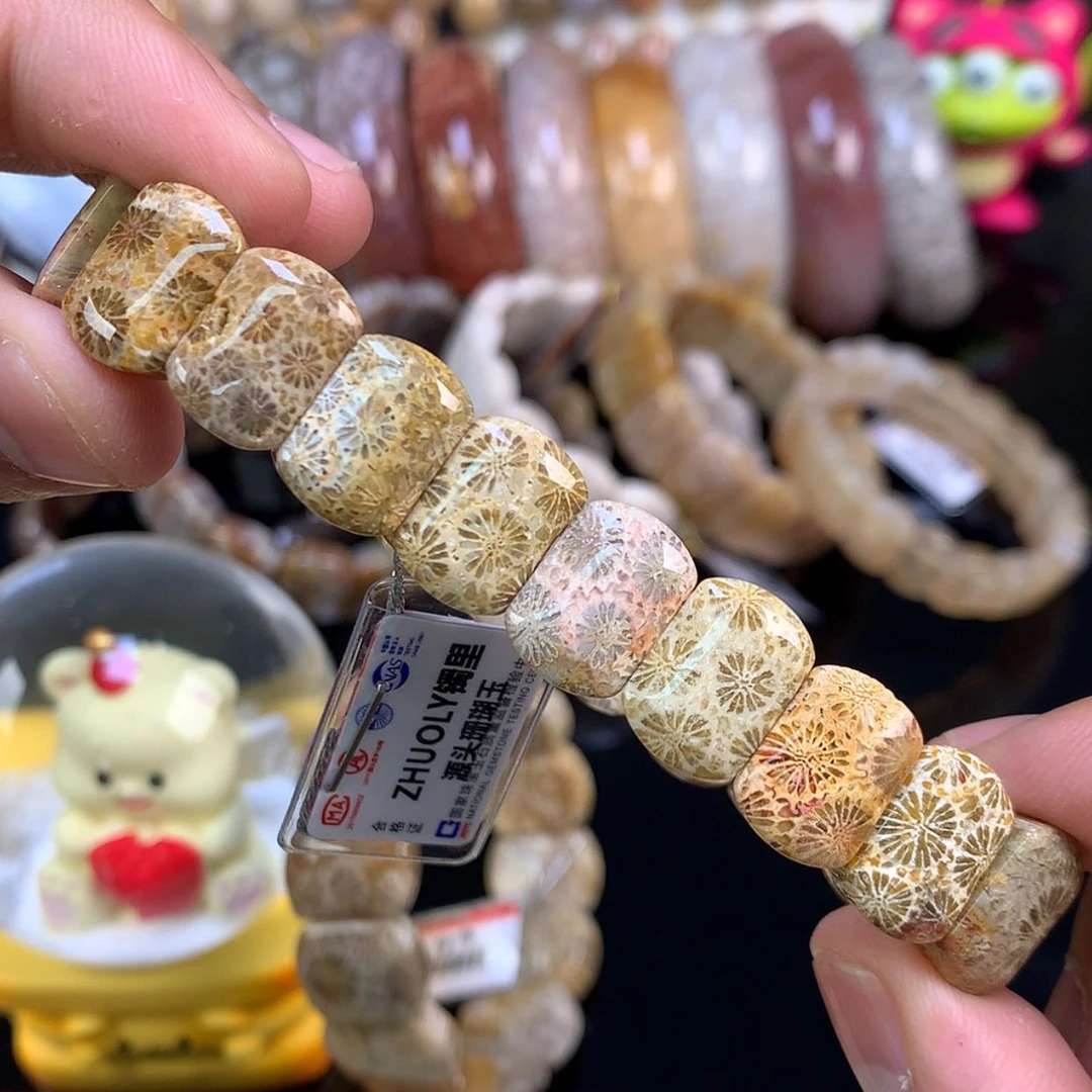【闪购商品】颈饰未镶嵌硅化珊瑚（珊瑚玉）2号全满雏菊