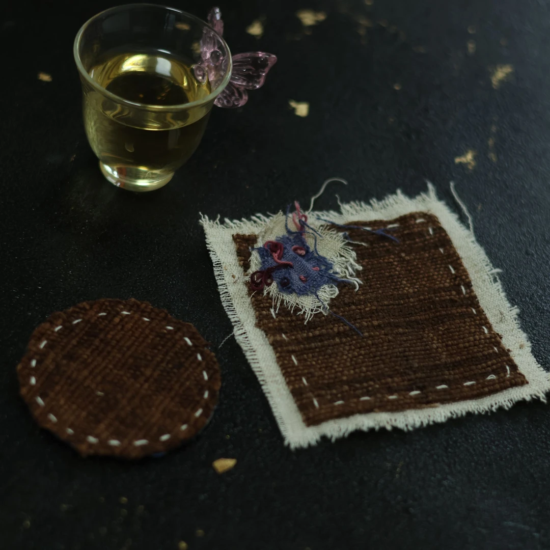 【夷嘉茗友】发一方一圆福利随形手工侘寂杯垫，颜色不完全一样。茶道