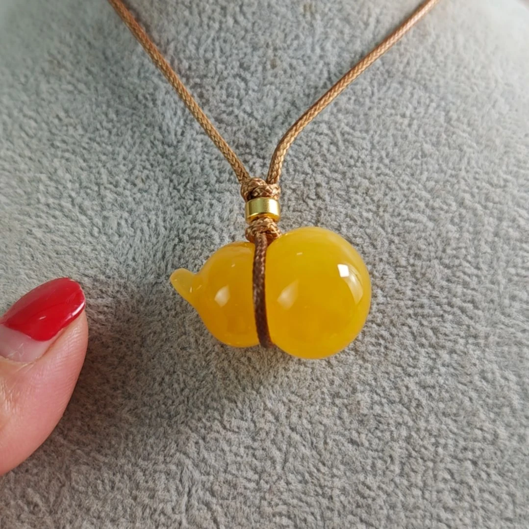 蜜蜡毛衣链未镶嵌