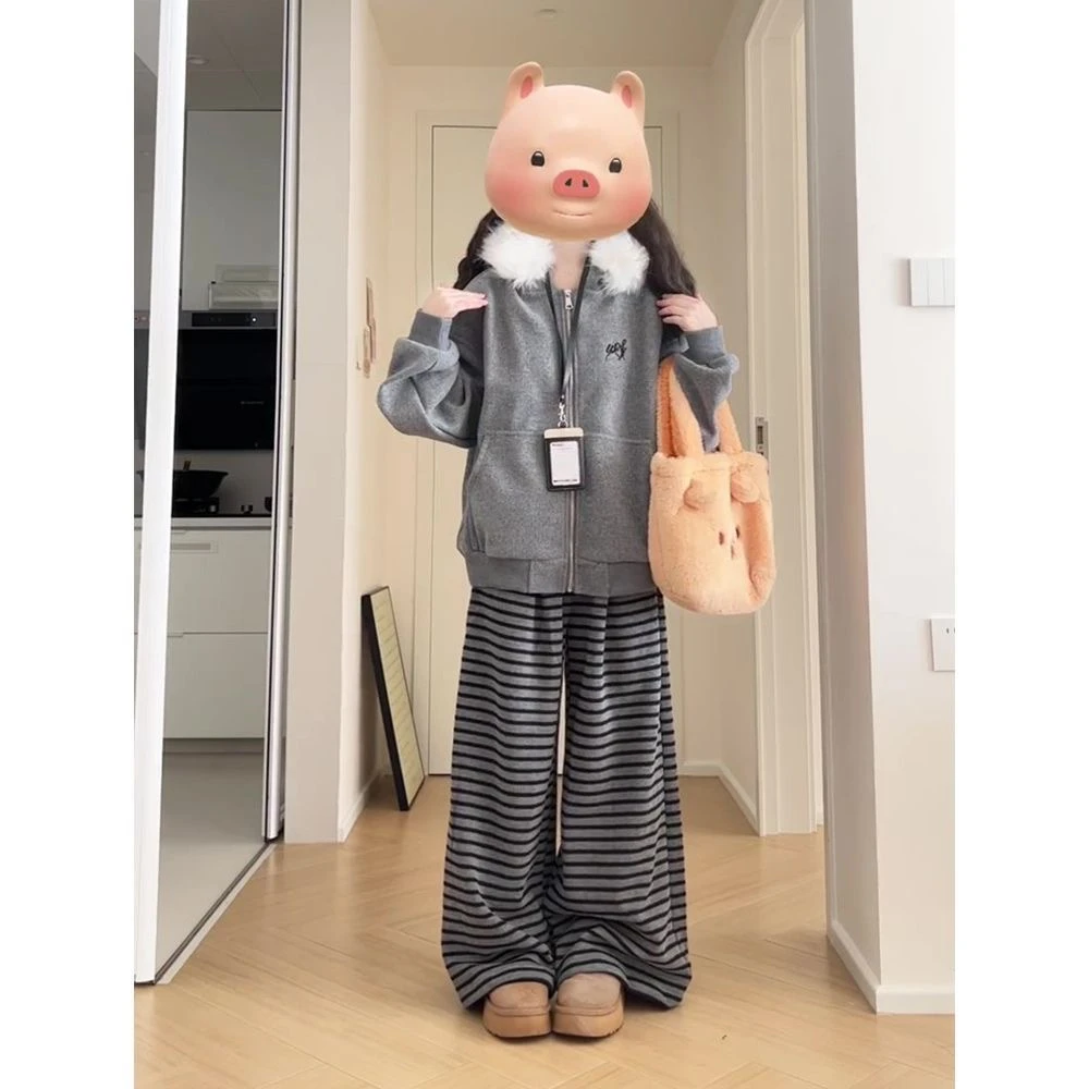 奶糖 慵懒风纯色秋冬季针织毛衣款温柔穿搭毛衣女
