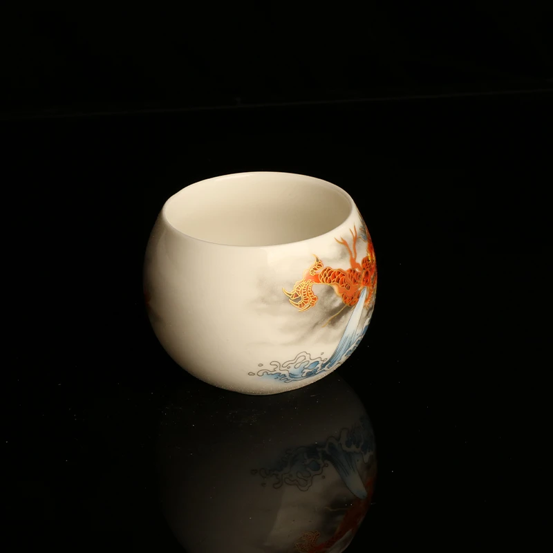 茶杯红龙陶瓷茶具S838