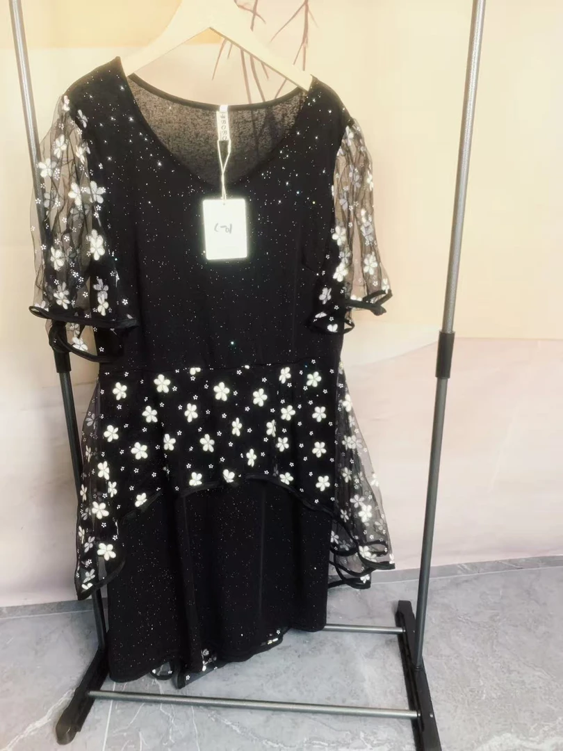 C-0雪纺中长连衣裙休闲风显瘦气质时尚百搭