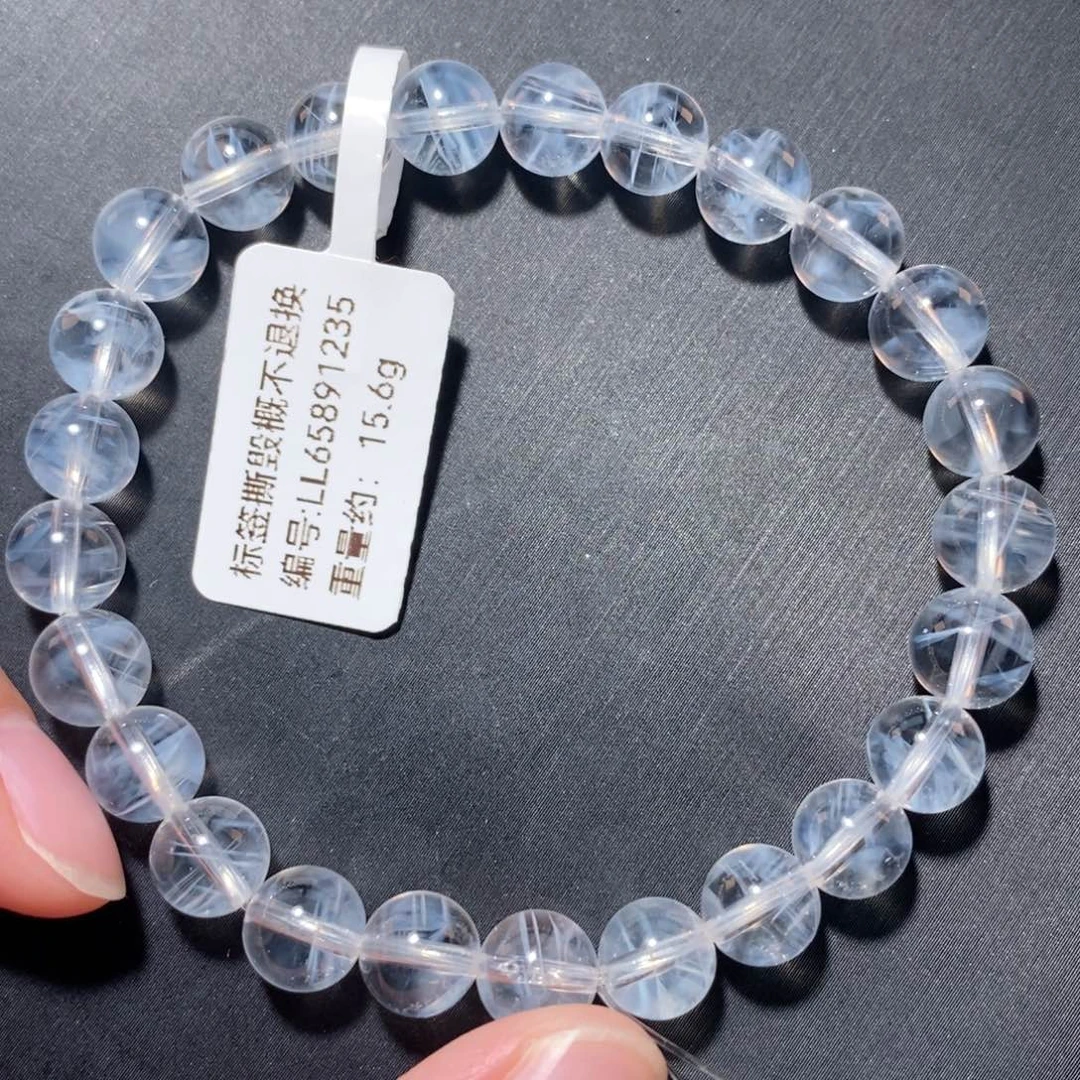 水晶未镶嵌手链F蓝针7.5