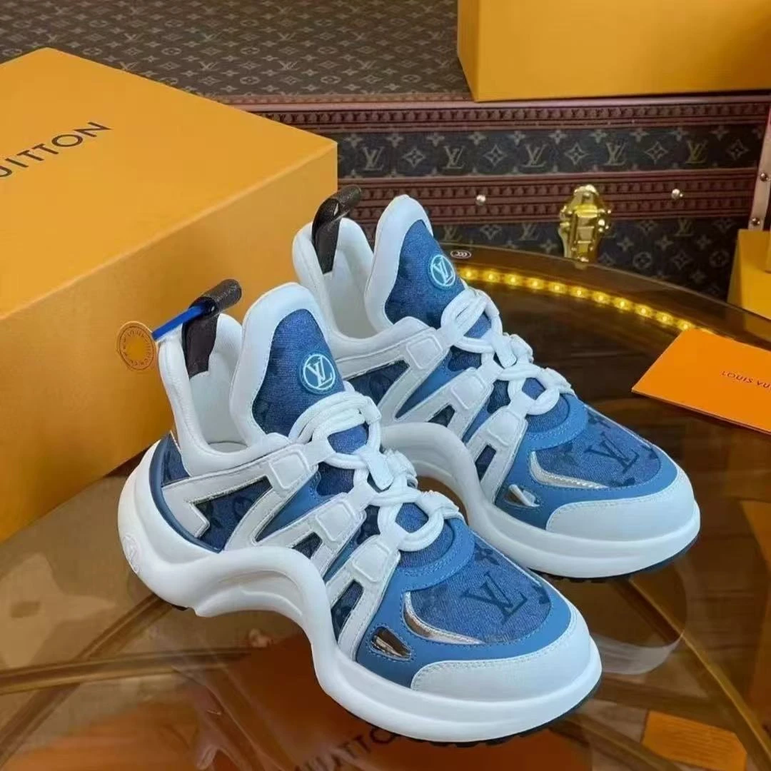 99新 LouisVuitton/路易威登  LV蓝色老花拱桥38码