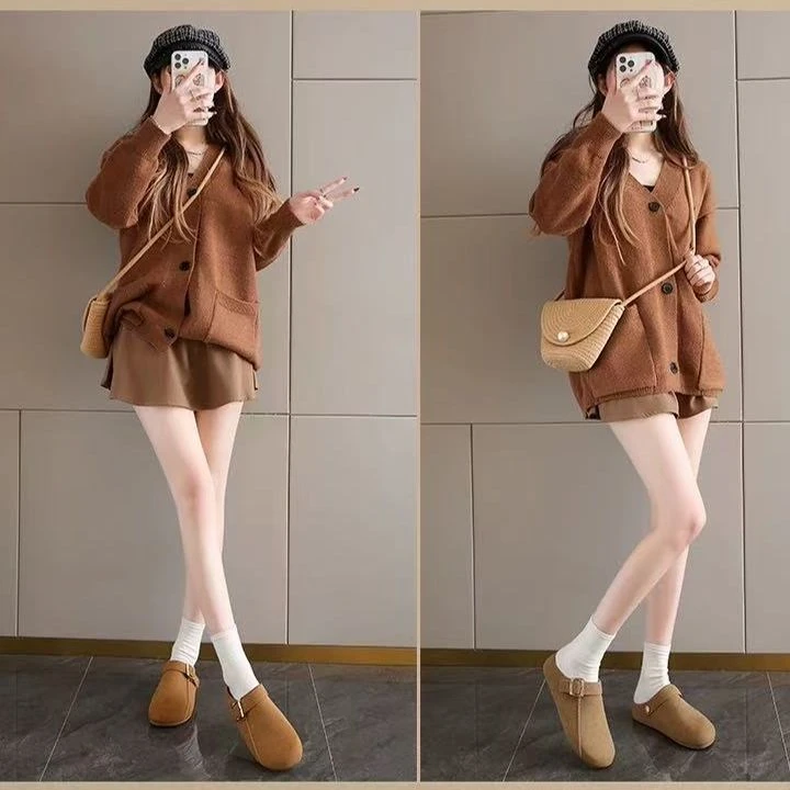 春夏季休闲复古勃肯鞋百搭一脚蹬懒人鞋包头半拖女外穿y3-2511-5