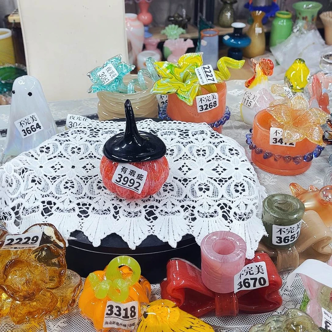 3992南瓜 瑕 家悦琉璃工艺品不完美