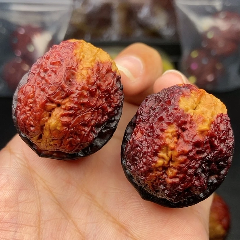 【闪购商品】把件文玩核桃39尺鱼子金蟾