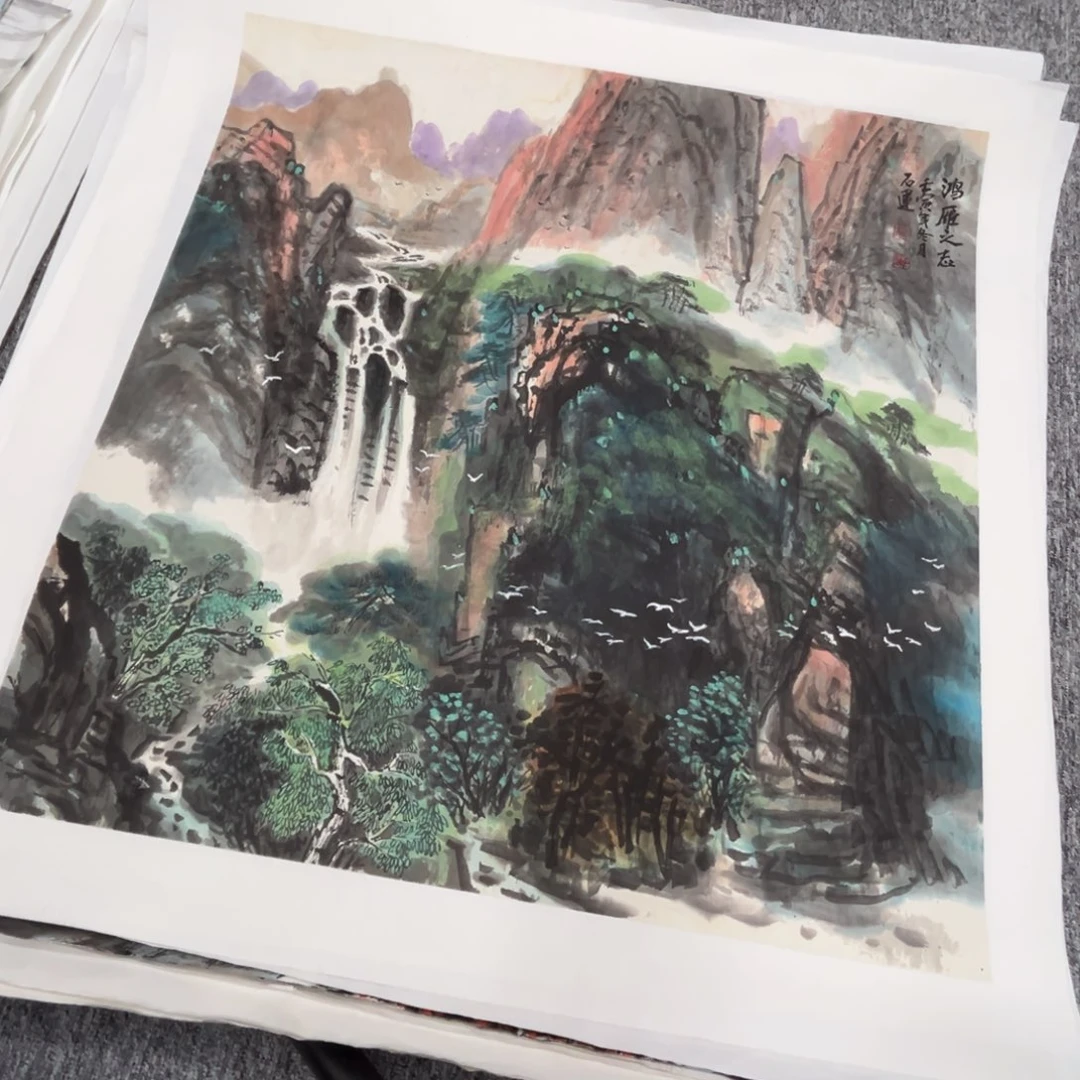国画绘画作品多次