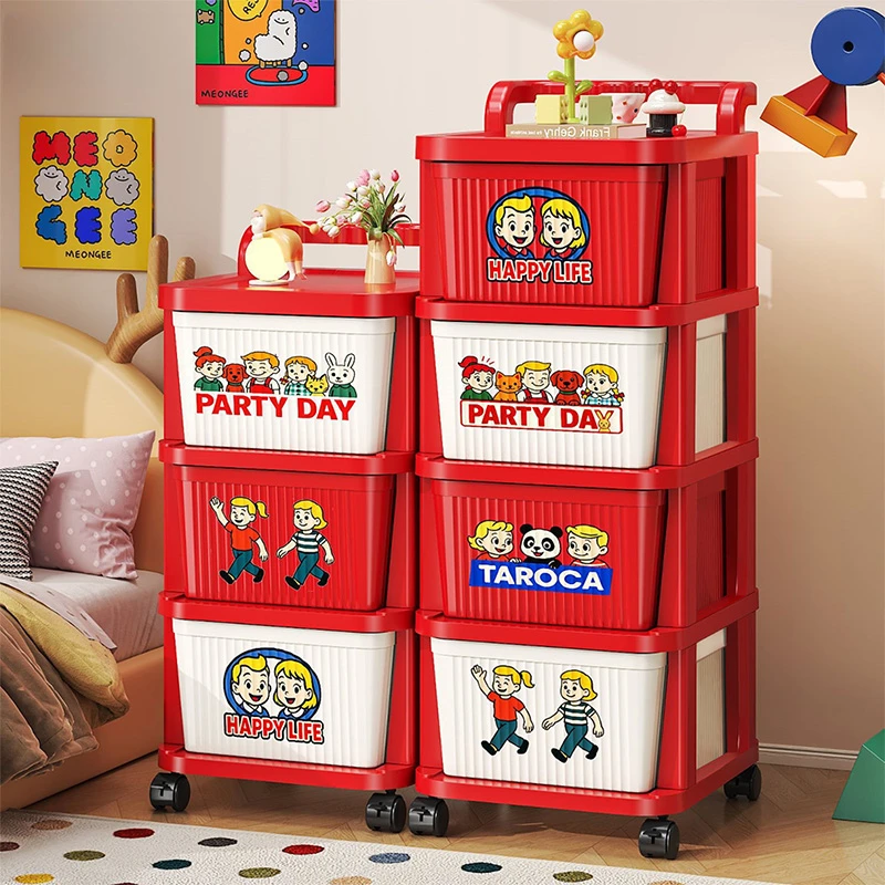 妙立多巴胺小推车置物架多层客厅移动抽屉式储物柜卧室落地床头柜