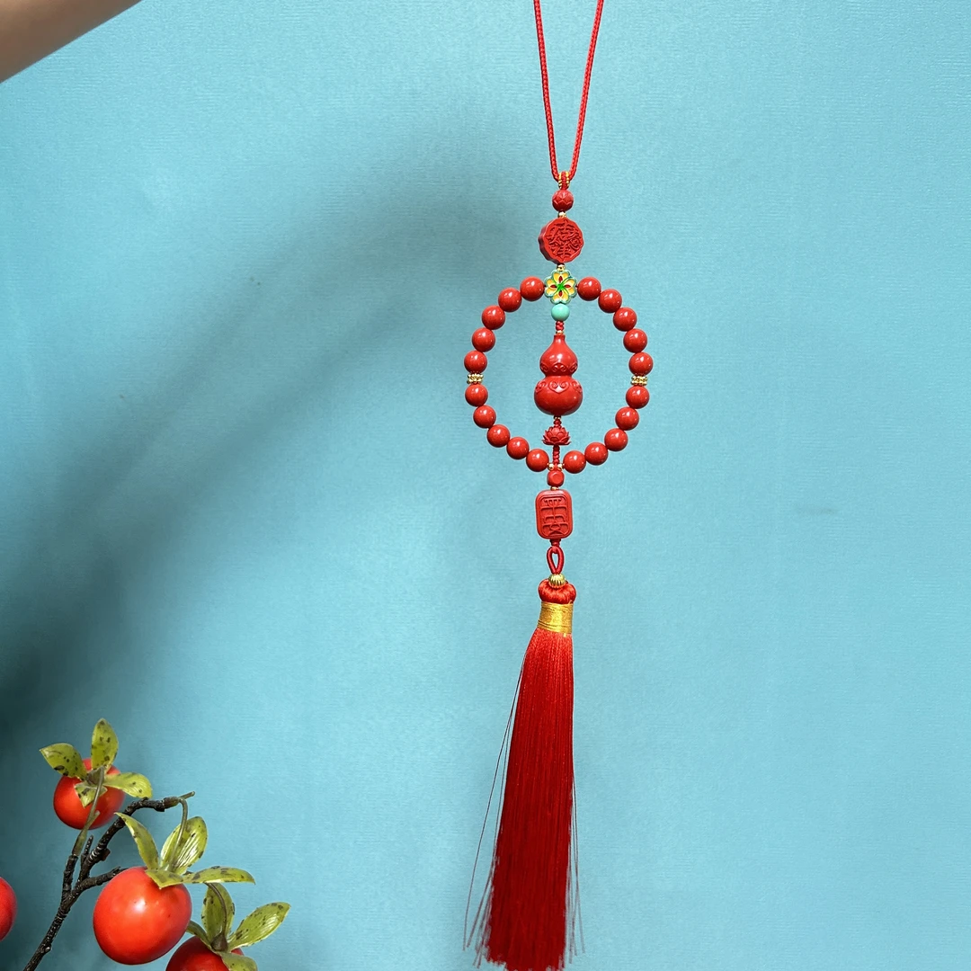 含辰砂工艺品高含量真朱砂水飞红砂葫芦吉祥平安车挂333