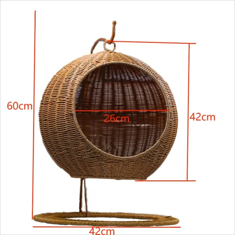 B199仿藤手工编织宠物窝猫窝吊笼