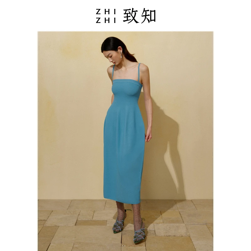 凭栏人 吊带连衣裙24年夏季度假感抹胸裙ZZ2CMKL1078