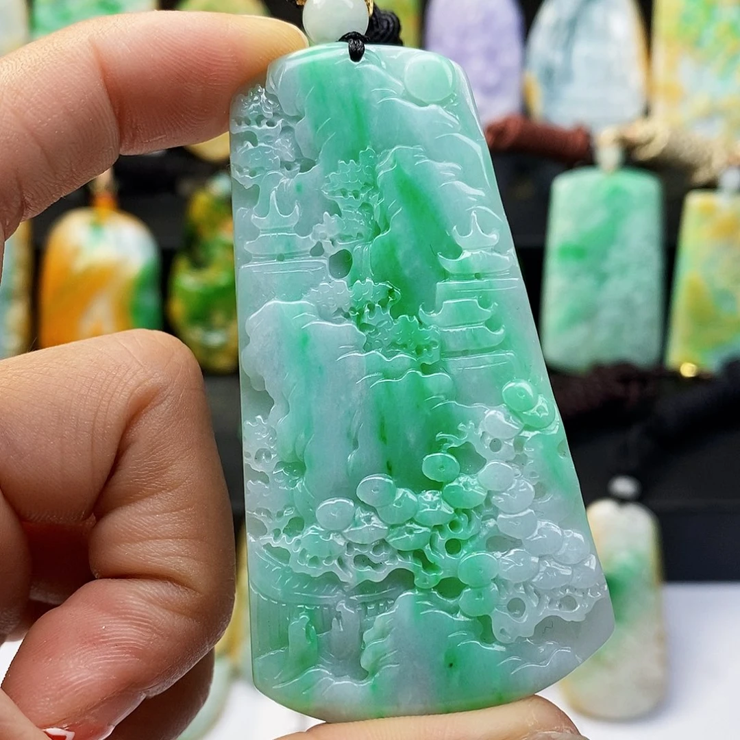 颈饰未镶嵌翡翠翡翠A货一物一证