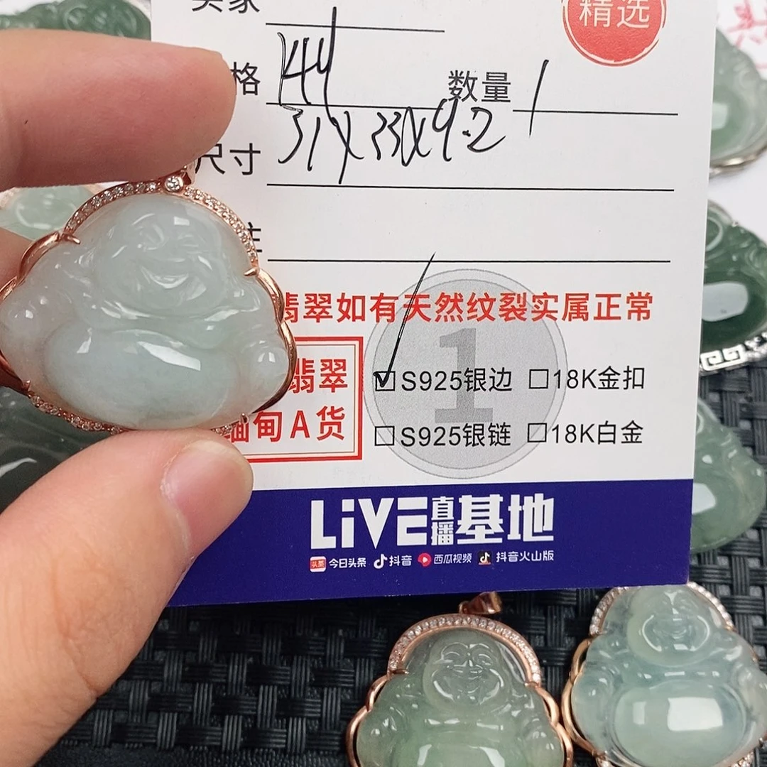 翡翠银S925镶嵌颈饰