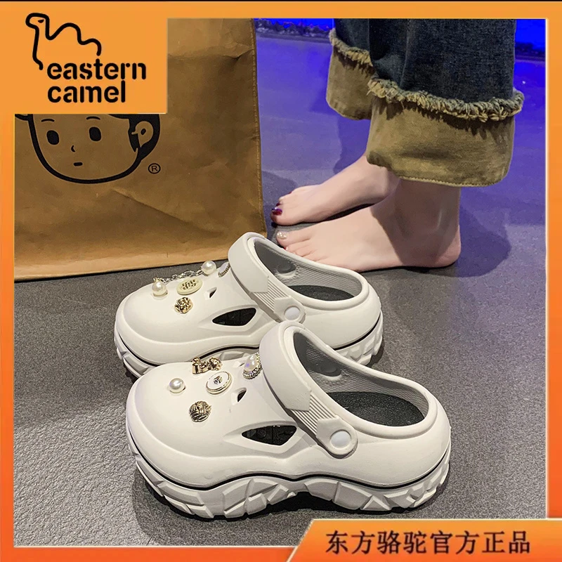 东方骆驼凉鞋女款夏季潮流高颜值洞洞鞋女士厚底增高百搭休闲凉拖