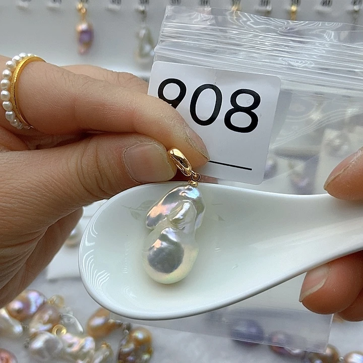 淡水珍珠颈饰银S925镶嵌