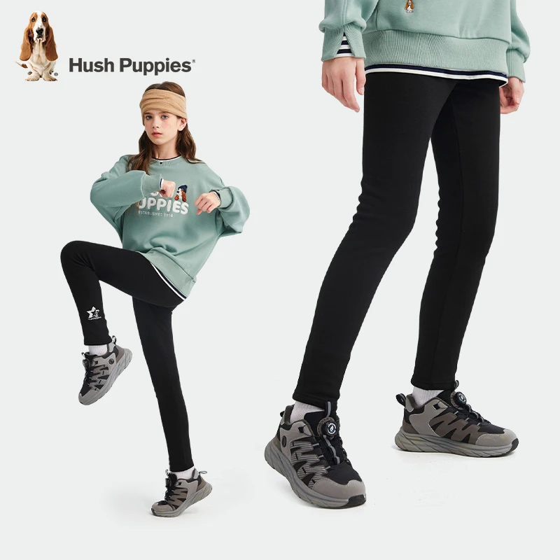 一体绒保暖弹力修身打底裤 暇步士童装冬款