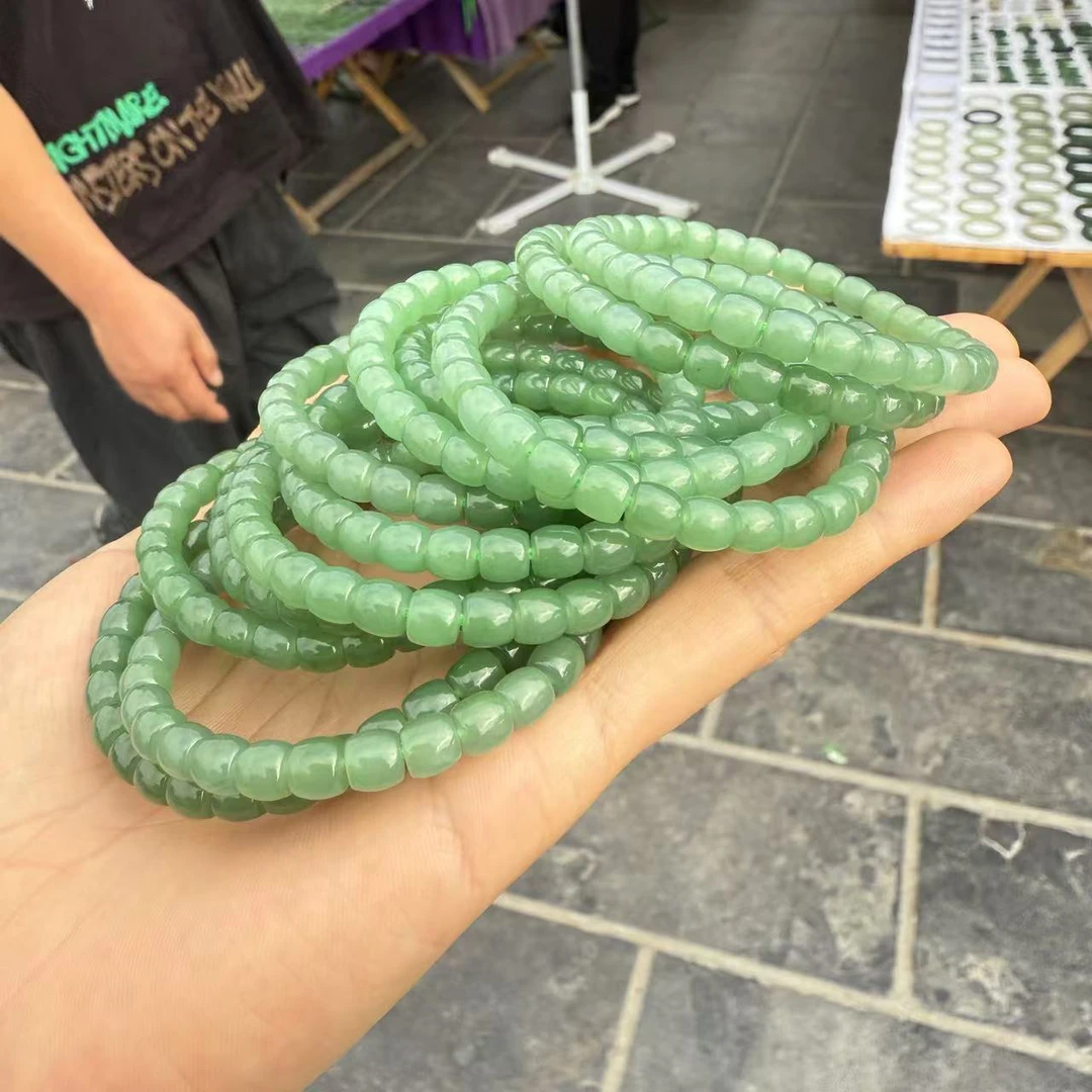 和田玉颈饰未镶嵌俄蓝调爆米花碧玉手串白富美多样性拍一发一