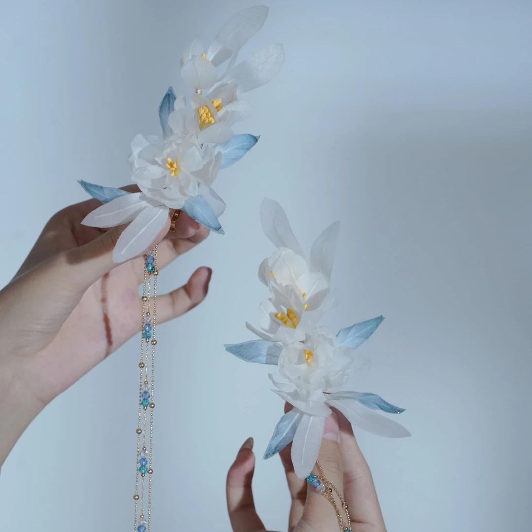 耀如春华  临江仙 原创古风真丝烫花头饰汉服