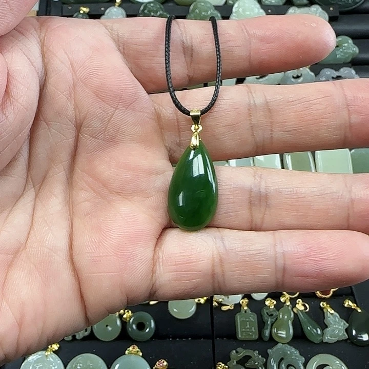 和田玉吊坠(不含链)银S925镶嵌月***?