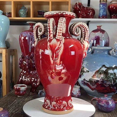 瓷片神垕镇钧瓷艺术高41公分