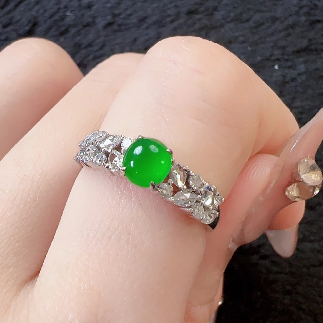 翡翠戒指18K金镶嵌【福利款】签收后24小时鉴赏期