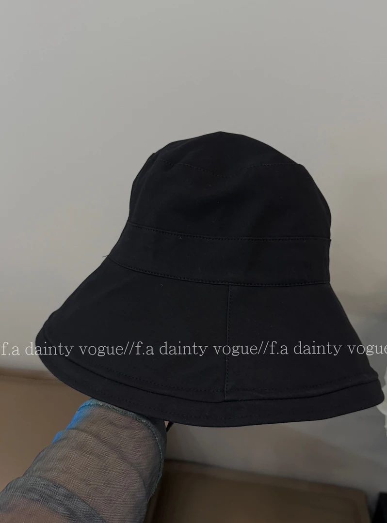 F.A[威尼斯]素颜遮脸渔夫帽夏季薄款黑色遮阳防晒百搭时尚帽子