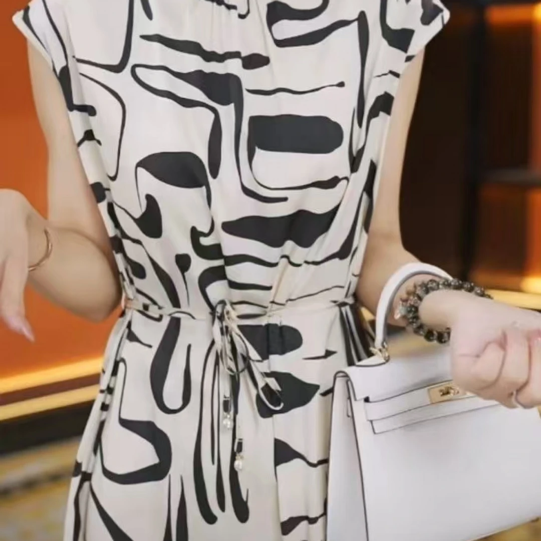 10363-夏款气质妈妈装中长裙中年女装时尚显瘦连衣裙女【A30-2-1】