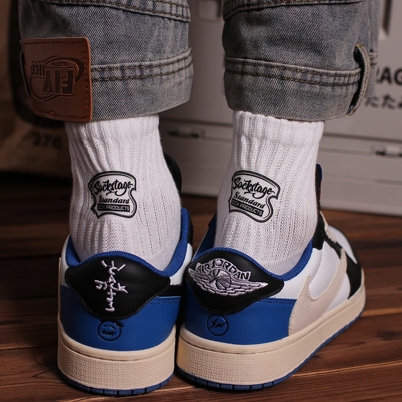 4双装日系cityboy风中筒袜子男士四季款ootd美式复古潮流吸汗棉袜