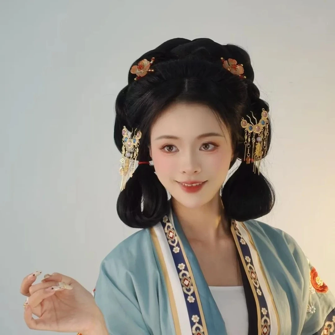 彩瑶流苏掩鬓簪子气质发钗流苏中式战国汉服发簪发饰中国风