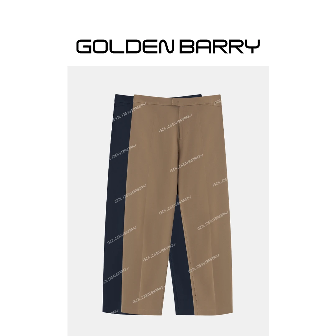 GOLDENBARRY|541159-1分割口袋西装裤春夏新款休闲裤舒适直筒