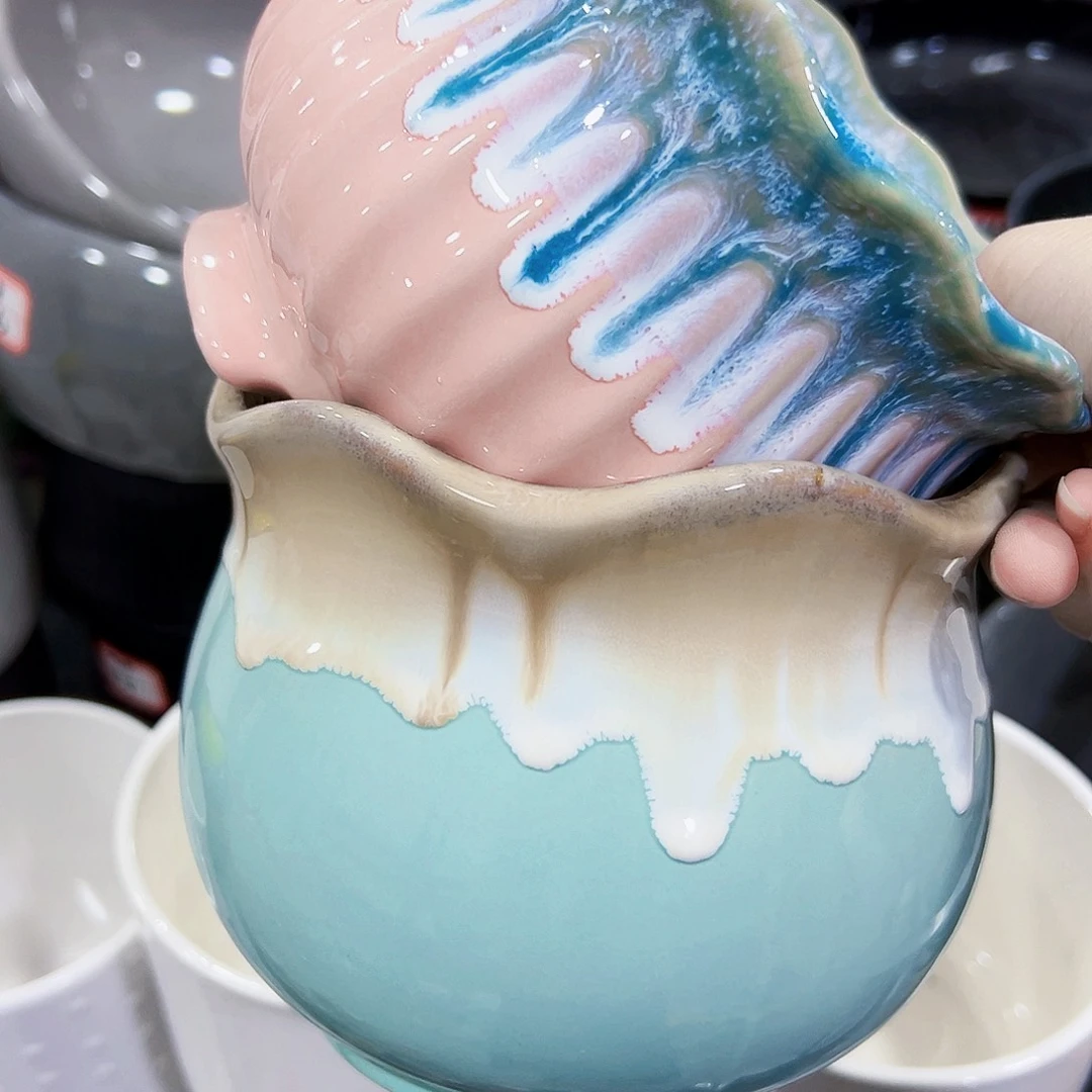 外贸尾单陶瓷花盆凑单10米包邮