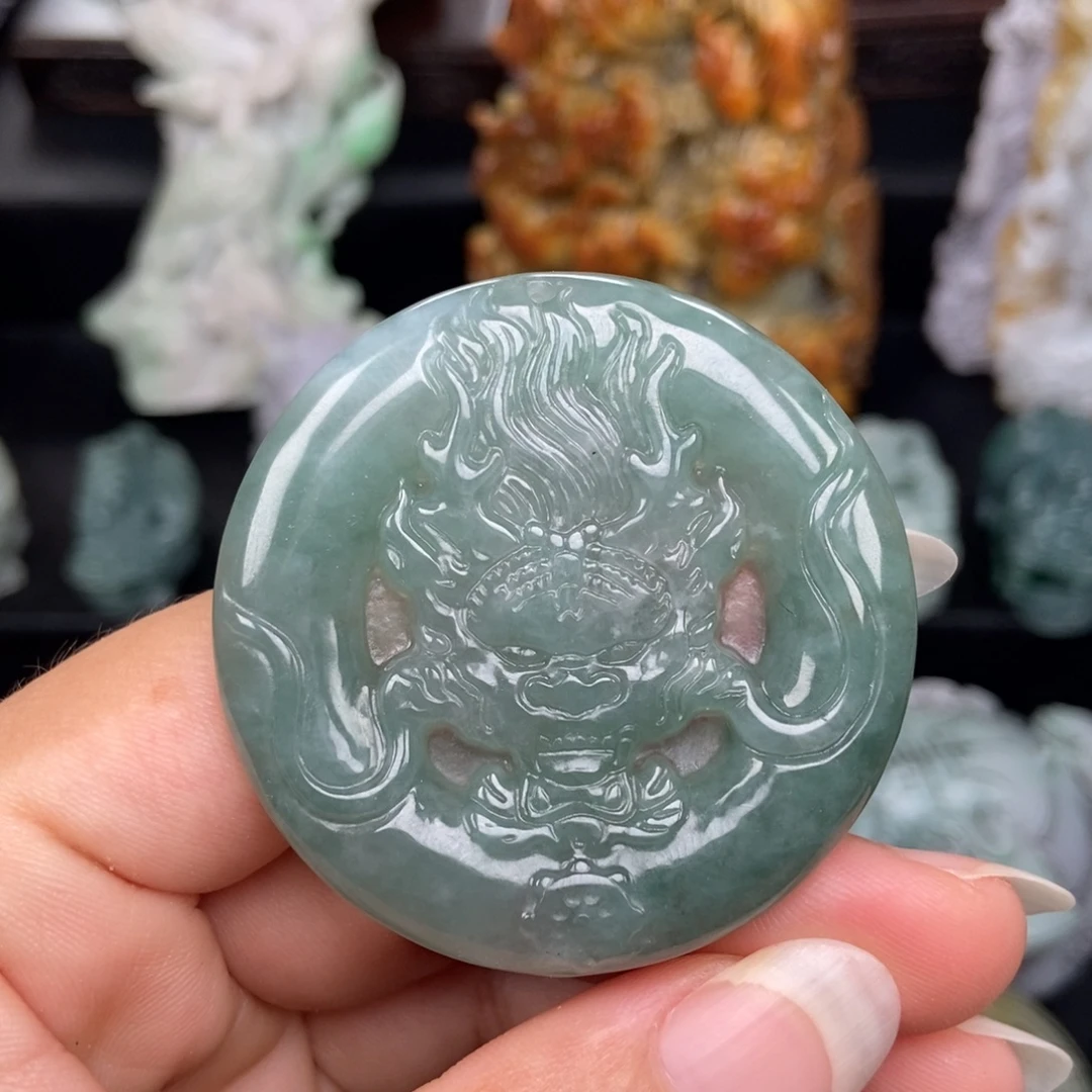 颈饰未镶嵌翡翠天然缅甸翡翠A货挂件吊坠