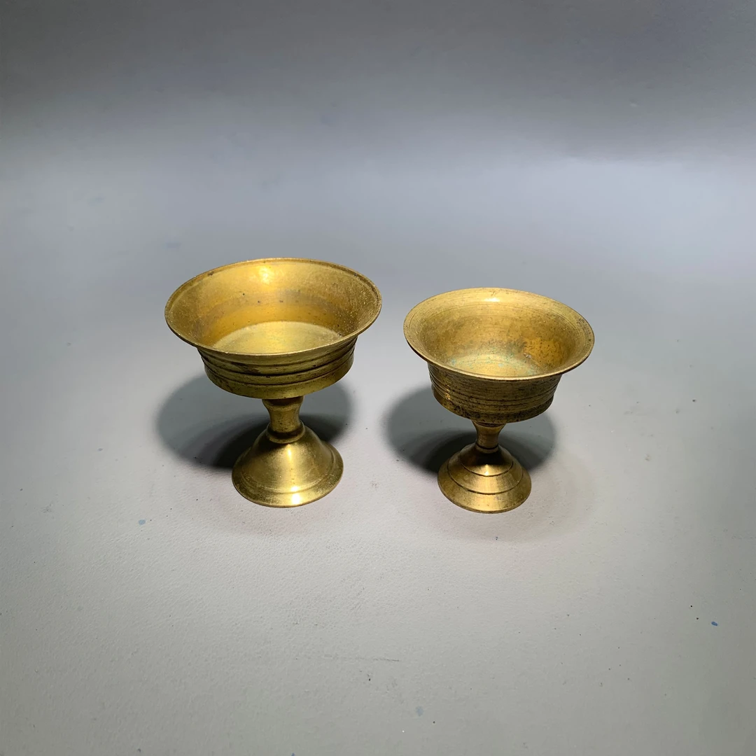 1205-02铜油灯杯2个
